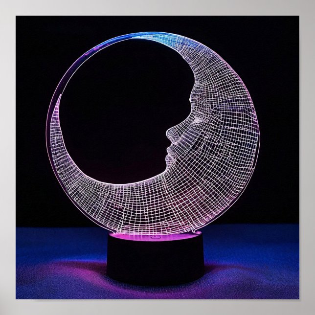 Affiche Lune 3d (Devant)