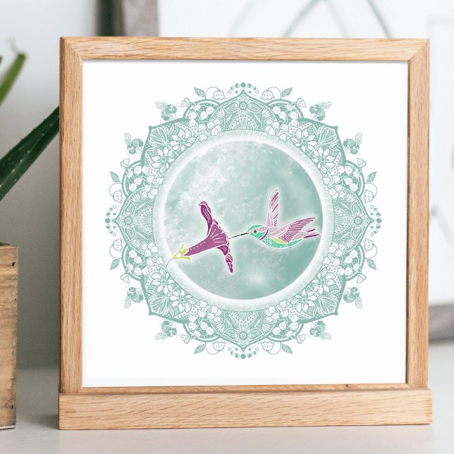 Affiche Lune à fleurs complète | Illustration de May Moon (Créateur téléchargé)