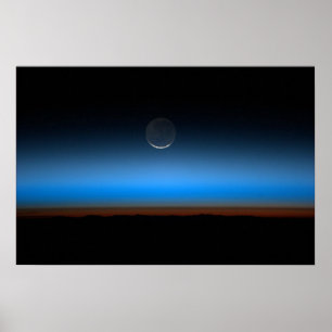Affiche Lune à partir de l'impression de toile spatiale