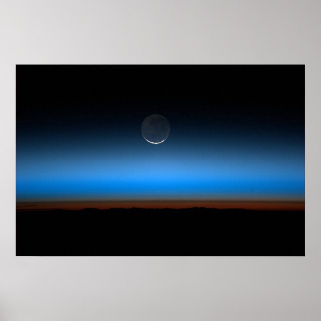 Affiche Lune à partir de l'impression de toile spatiale (Devant)