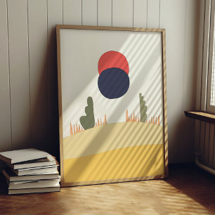 Affiche Lune Abstraite