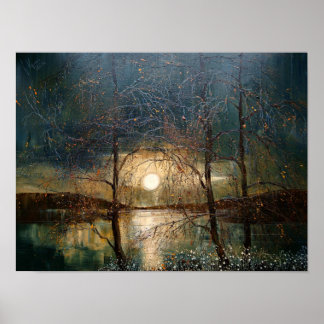 Affiche Lune, art contemporain.