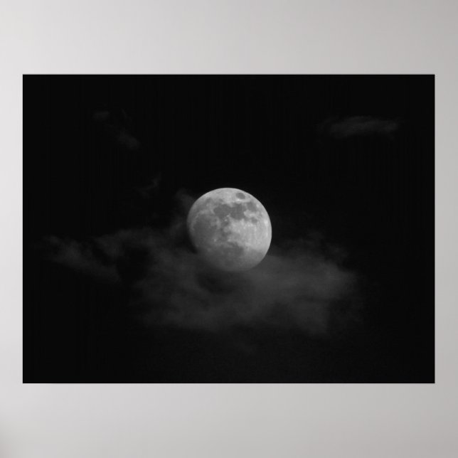 Affiche Lune dans les nuages (Devant)