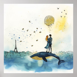 Affiche Lune de miel à Paris