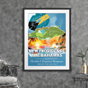 Affiche Lune de miel romantique New Providence Bahamas Car