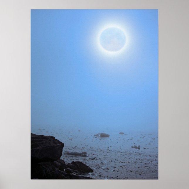 Affiche Lune de minuit | Arctic, Svalbard (Devant)