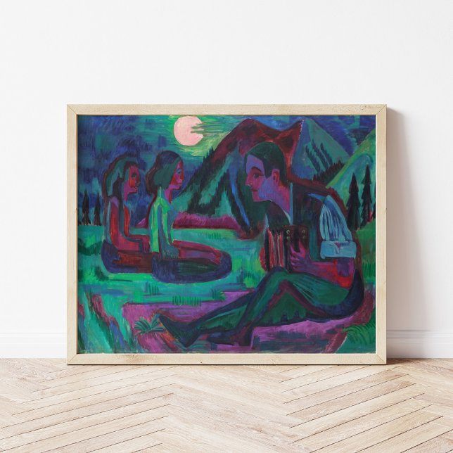 Affiche Lune de nuit | Ernst Ludwig Kirchner (Créateur téléchargé)