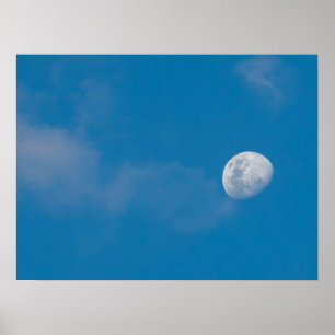 Affiche Lune du matin Zambie, Afrique