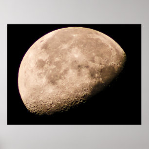 Affiche Lune en transition - Phase du troisième trimestre