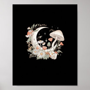 Affiche Lune esthétique Goblincore et Cottagecore Champign