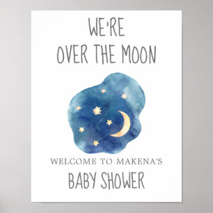 Affiche Lune et étoiles Nous sommes sur la Lune Accueil Po