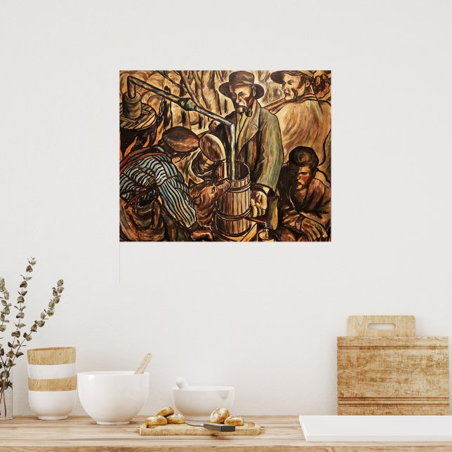 Affiche Lune faisant blanc éclair Whiskey Liqueur (Cuisine)