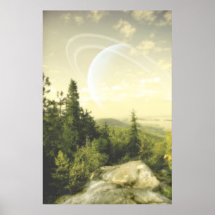 Affiche Lune forestière