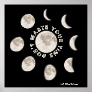 Affiche Lune lunaire Phases modernes