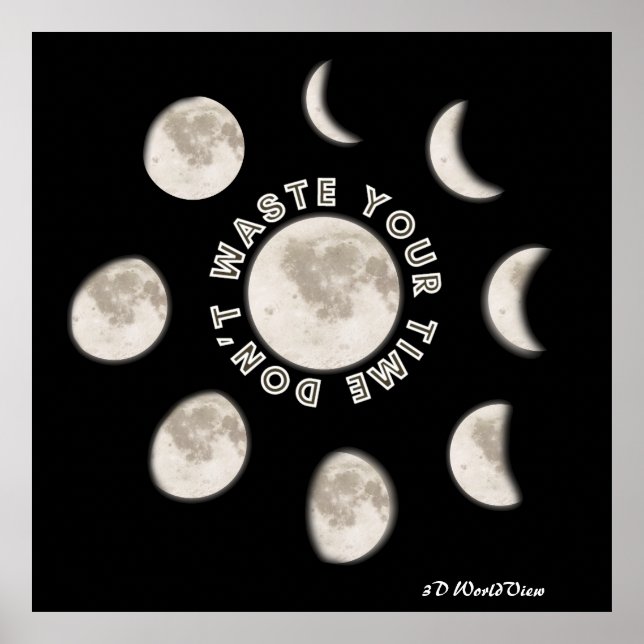 Affiche Lune lunaire Phases modernes (Devant)