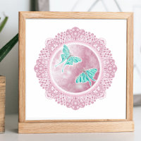 Lune rose complète | Illustration de la lune d'avr