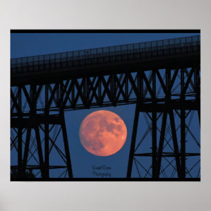 Affiche Lune se lève sous le pont Walkway