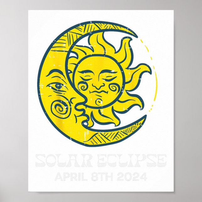 Affiche Lune Solaire Eclipse 2024 Totalité Avril 8 Femmes (Devant)