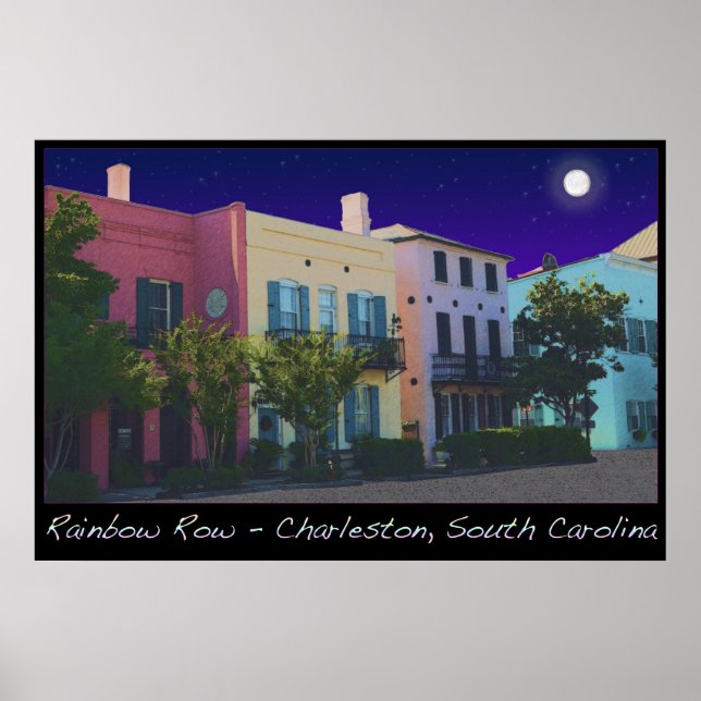 Affiche Lune sur la ligne arc-en-ciel (Devant)