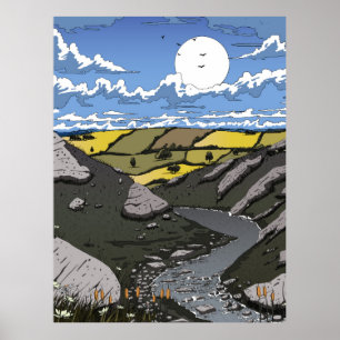 Affiche Lune sur la vallée