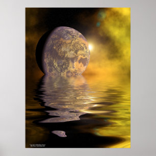 Affiche Lune sur l'eau