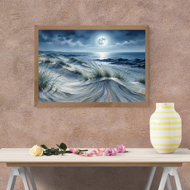 Affiche Lune sur Mer Calme (MOON OVER CALM SEA)