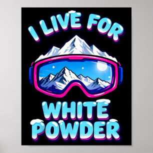 Affiche Lunettes de ski en neige poudreuse rétro Montai