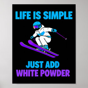 Affiche Lunettes de ski en neige poudreuse rétro Montai