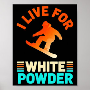 Affiche Lunettes de ski en neige poudreuse rétro pour skis