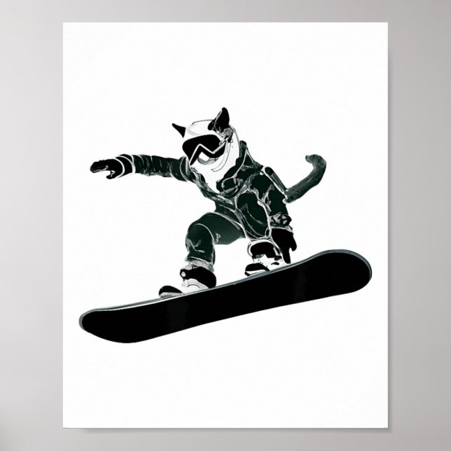Affiche Lunettes de ski snowboard drôle ski snowboarding (Devant)