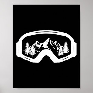Affiche Lunettes de Ski Snowboard Ski Neige Sports d'hiver