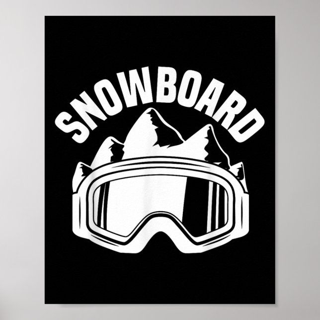 Affiche Lunettes de ski snowboard Skiing Goggles Neige Sno (Devant)
