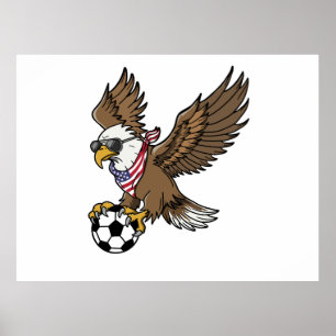Affiche Lunettes de soleil aigle de football USA cool vint