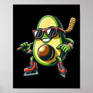 Affiche Lunettes de soleil amusantes pour patinage de hock