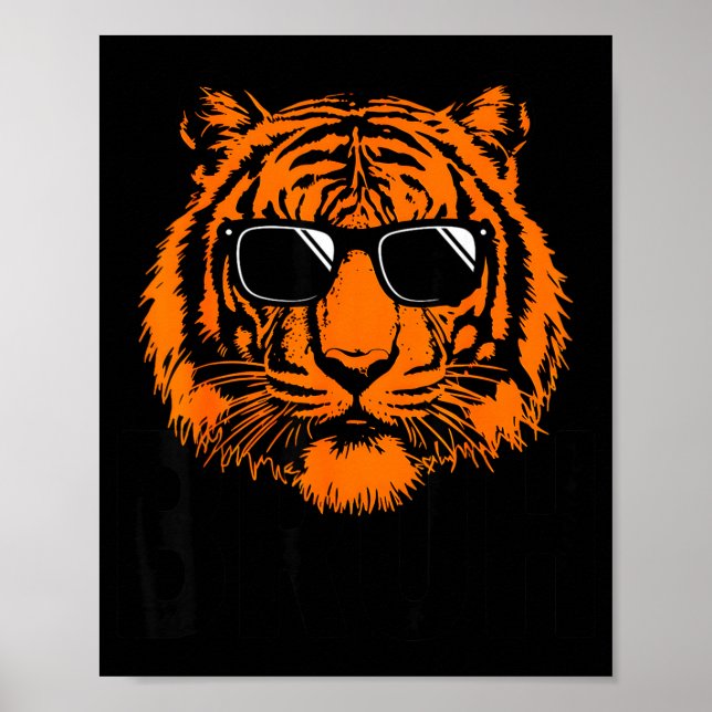 Affiche Lunettes de soleil Cool Tiger Graphisme à motif an (Devant)