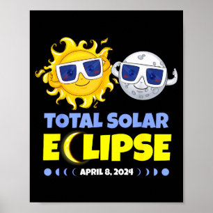 Affiche Lunettes de soleil drôles éclipse solaire totale S