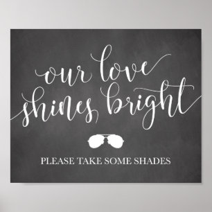 Affiche Lunettes de soleil Favoriser Signer - Notre Amour