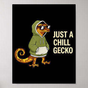 Affiche Lunettes de soleil Gecko Chill Illustration de léz