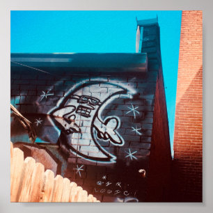 Affiche lunettes de soleil la nuit de lune