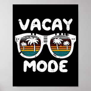 Affiche Lunettes de soleil mode vacances d'été rétro femme