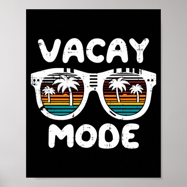 Affiche Lunettes de soleil mode vacances d'été rétro femme (Devant)