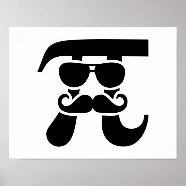 Affiche Lunettes de soleil Pi Mustache (Devant)