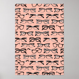 Affiche Lunettes de vue rose pâle, Lunettes de vue, Vêteme