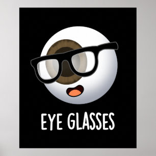 Affiche Lunettes Drôles de blagues sur le globe oculaire F