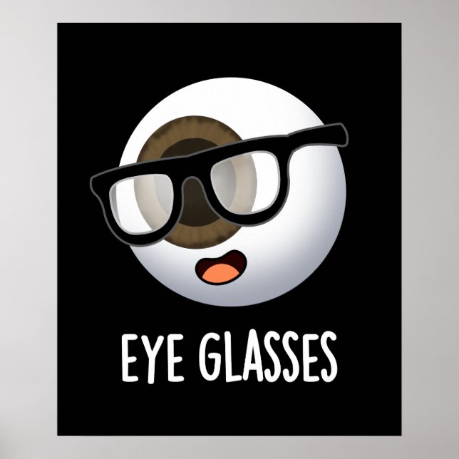 Affiche Lunettes Drôles de blagues sur le globe oculaire F (Devant)