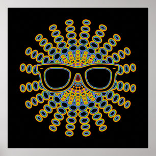 Affiche Lunettes Nerd ensoleillées + votre backgr. & idées