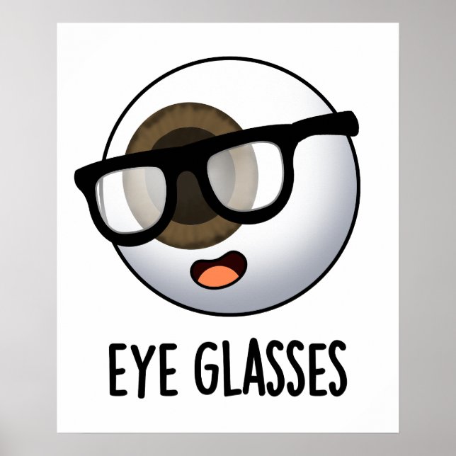 Affiche Lunettes Puns drôles de globe oculaire  (Devant)