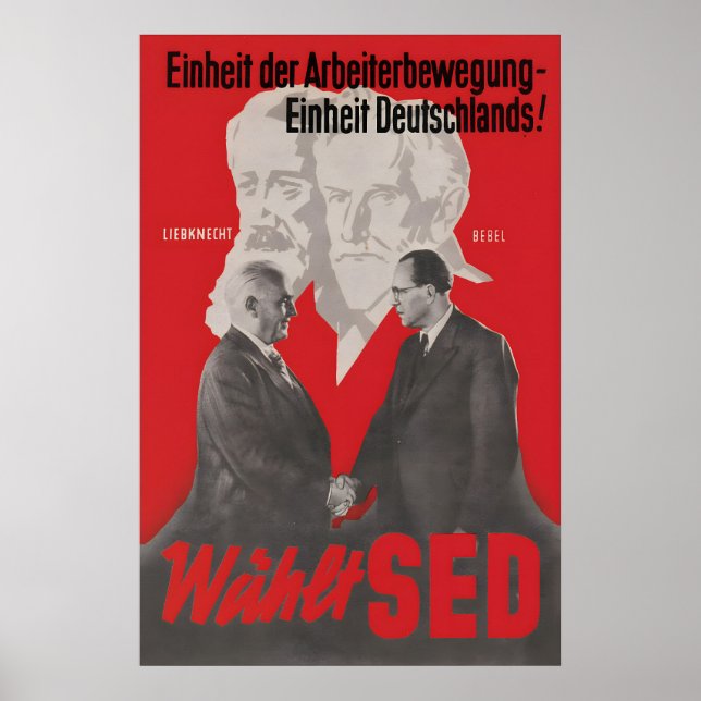 Affiche L'unification du mouvement ouvrier signifie (Devant)