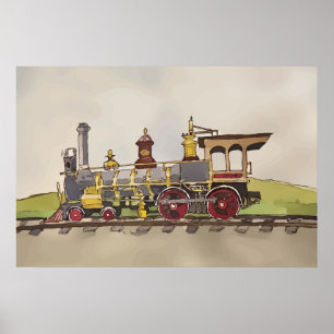 Affiche L'Union Pacific n° 119 à Promontory Summit