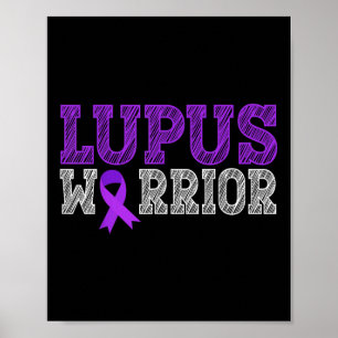 Affiche Lupus Guerrier violet Ribbon Lupus Mois de sensibi